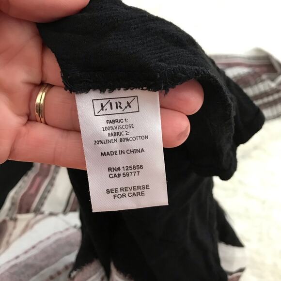 Lira linen blend smocked strapless dress size small - Picture 6 of 6